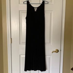 Womans Chico’s Travelers Long Black Dress Size 1